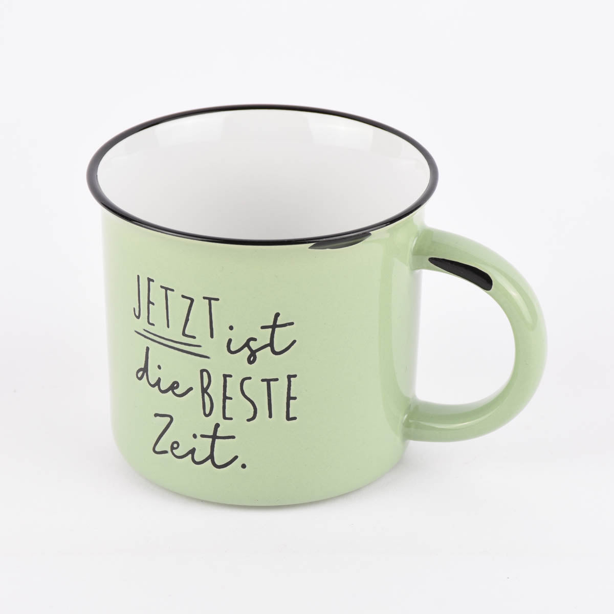Embossed Letter Ceramic Coffee Mug