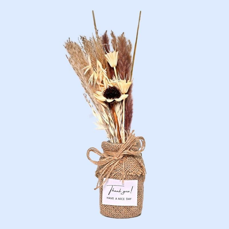 Artificial Dried Flower in a Jute wrapped Jar | Pots & Vases Gift