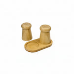  bamboo mushroom salt and pepper shaker set with tray natural kitchen dining décor – Pakistan