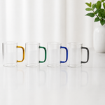 clear glass mug set with colorful handles for tea coffee juice and hot beverages clear glass mug setglass mugs with colored handlestea glass cups Pakistancoffee glass mug settransparent glass cupsmodern glass drinkwareglass coffee cupspremium tea mugsjuice glass cupsHome Hatch glass mugs