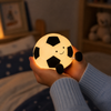 Cute Football LED Silicone Night Light for Kids Bedroom | Soft Touch USB Rechargeable Bedside Lamp |