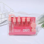 6 Pcs Travel Refillable Bottles Set with Pouch – Empty Toiletry Containers