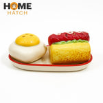Egg And Hotdog Salt & Pepper Shaker Set – Cute Ceramic Shakers for Dining Table