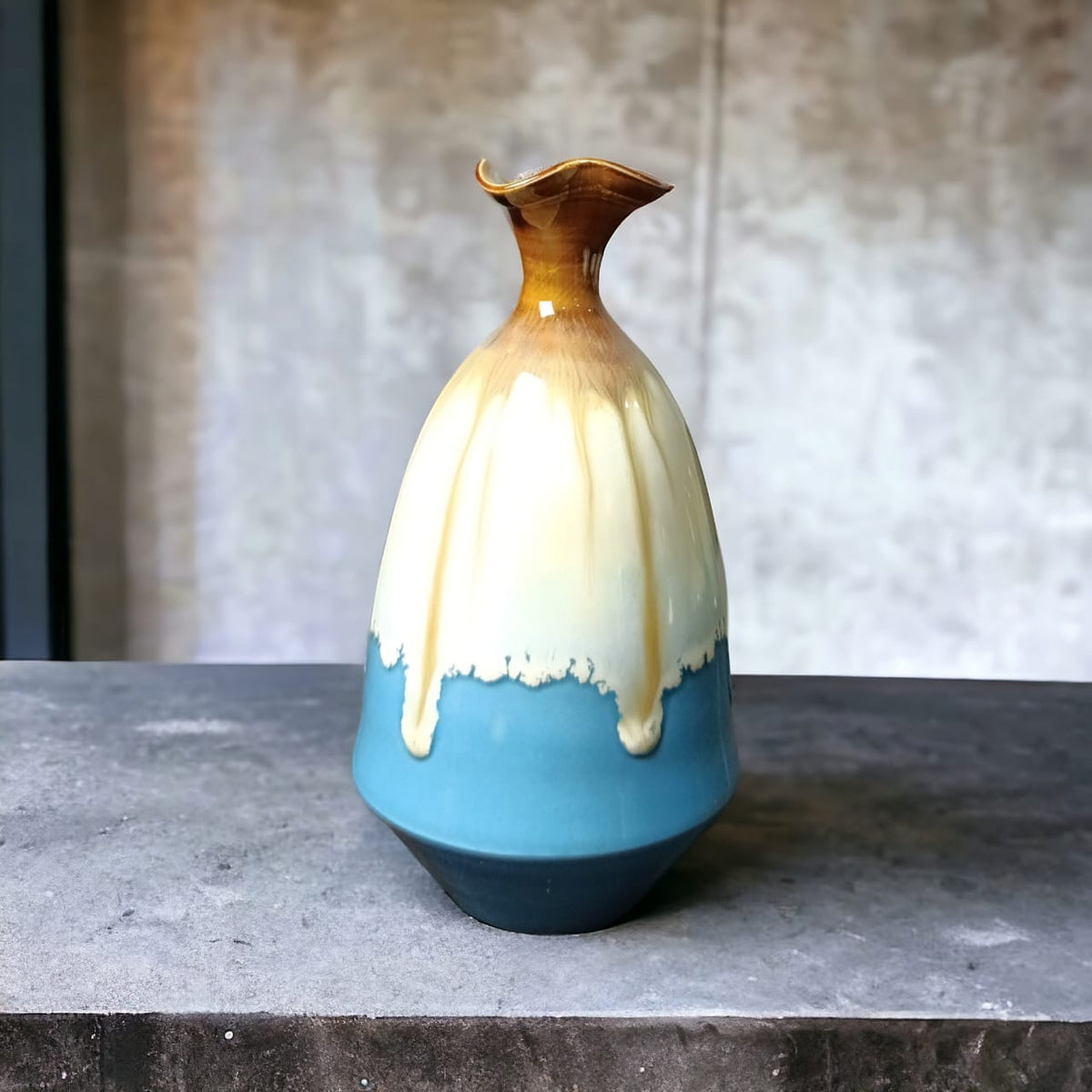 Mediterranean Glazed Ceramic Vase | Home Decor | Pots & Vases