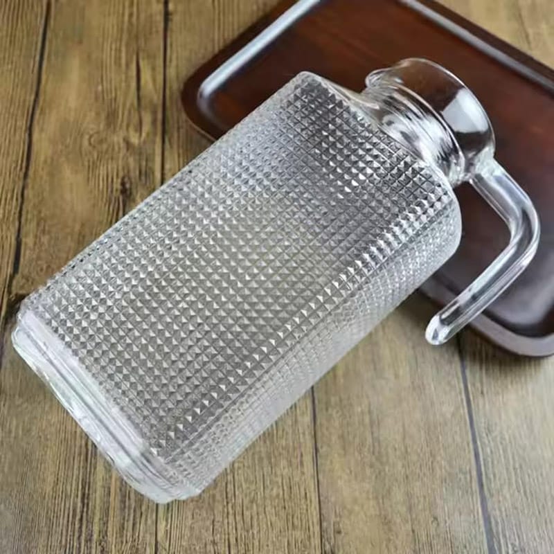 glass water jug with plastic lid 1.74L premium beverage pitcher for water juice and cold drinks glass water jug Pakistanglass beverage pitcher 1.74Lwater jug with lidjuice pitcher Pakistanglass serving jugbeverage pitcher with lidlemonade pitcher glassHome Hatch drinkwareglass water pitcherpremium beverage jug