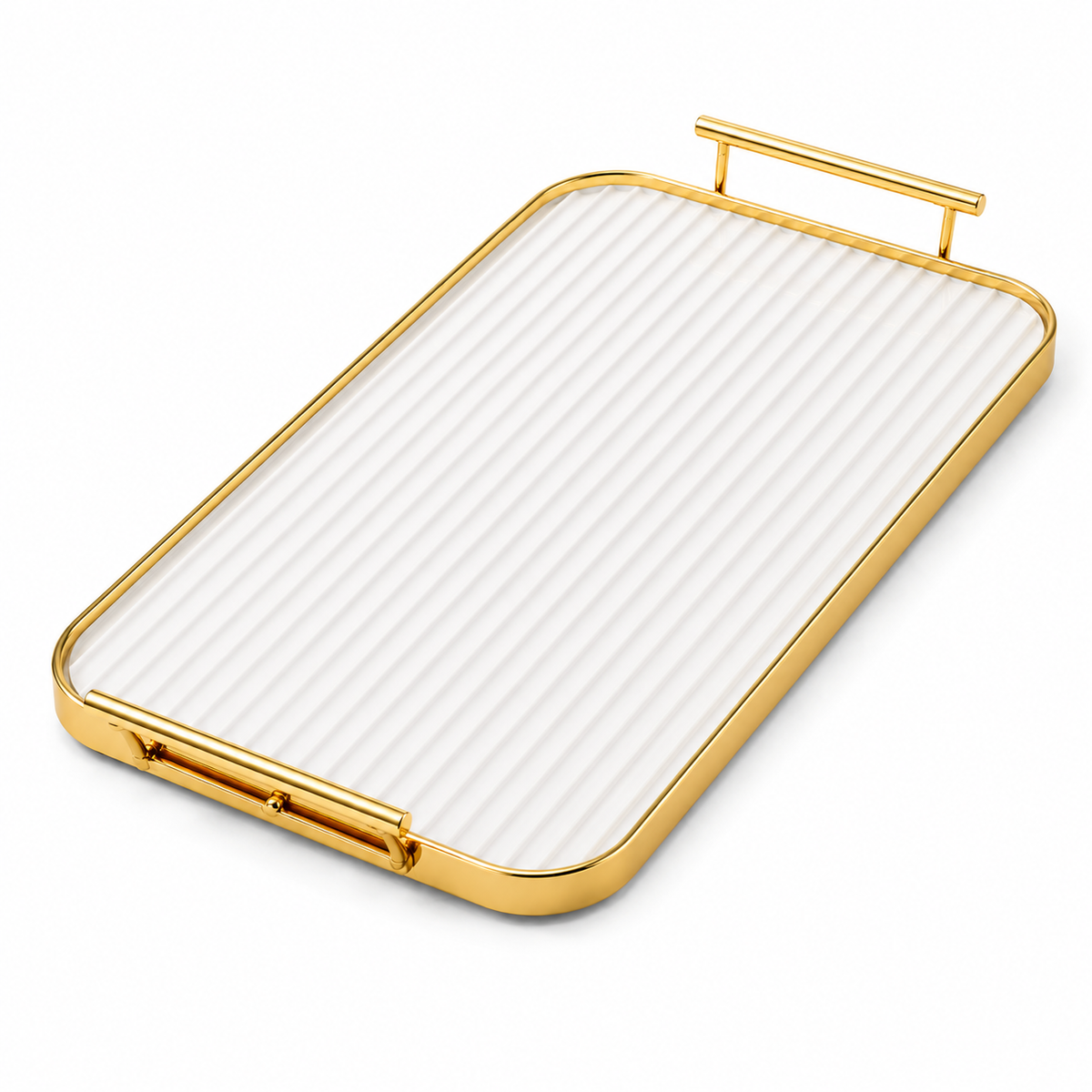 gold metal serving tray with frosted glass base luxury decorative serving and display traygold metal serving tray Pakistanfrosted glass serving trayluxury decorative traygold serving trayvanity organizer traydecorative display trayhome décor tray Pakistanluxury serving platterHome Hatch serving traygold glass tray 