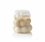 High borosilicate 12oz double-walled glass cup with elegant floral design – Home Hatch Pakistan