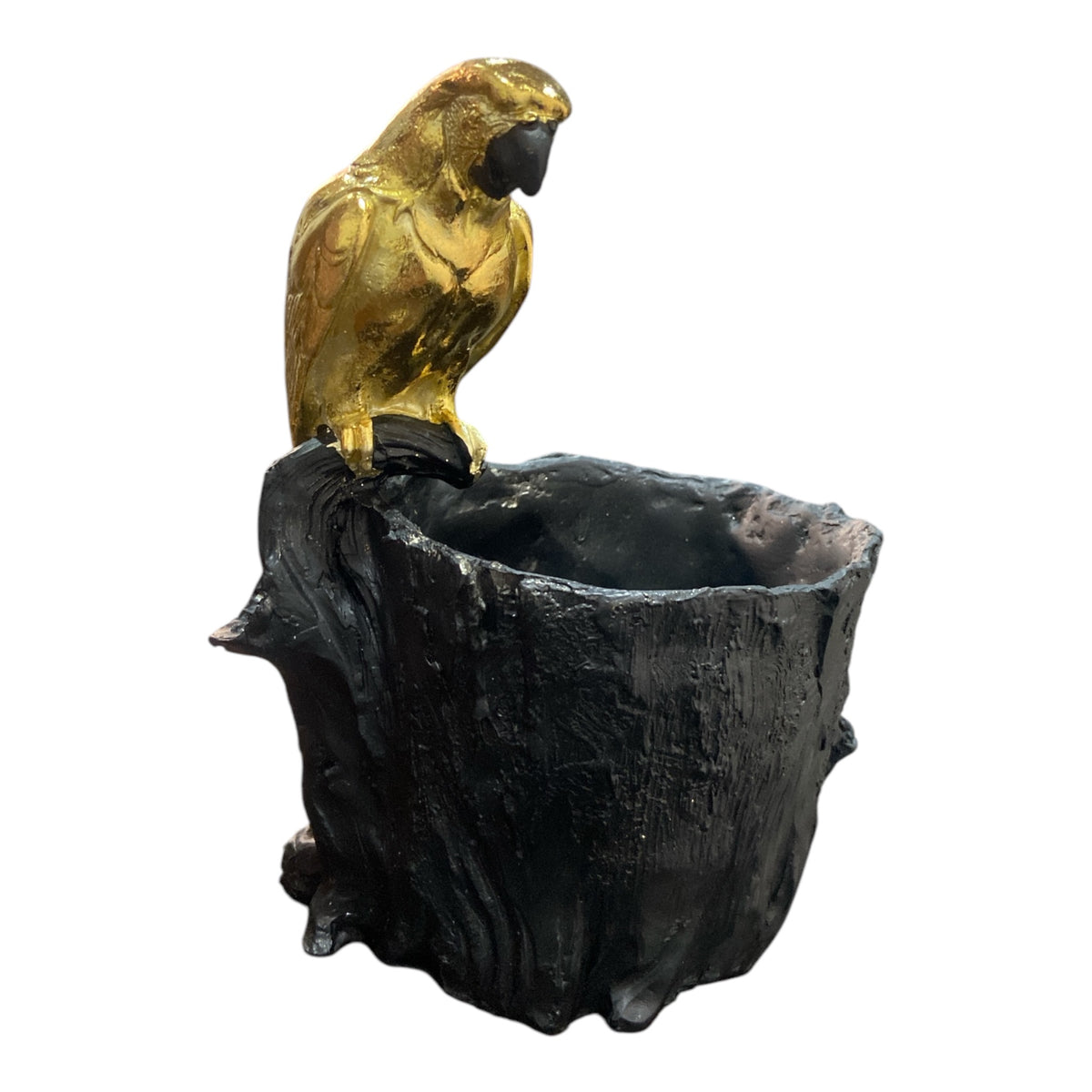 Golden Parrot Brush/Pen Holder | Figurine | Home Décor