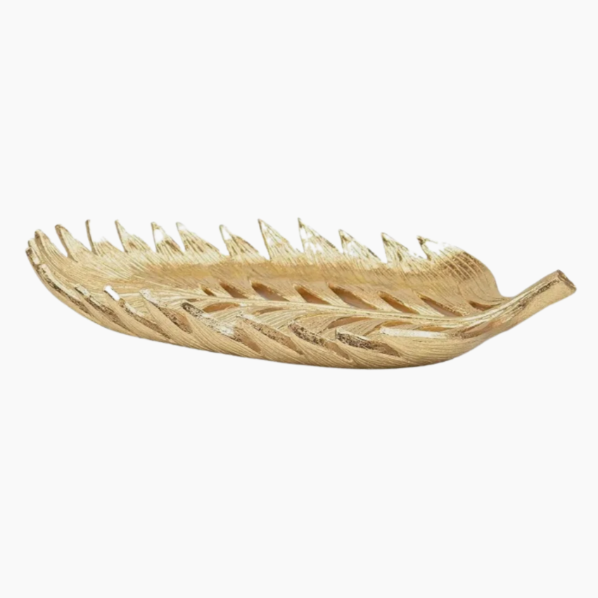 Golden Palm Leaf Tray | Home Décor