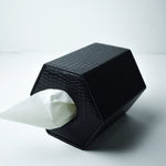 Round Leather Tissue Box