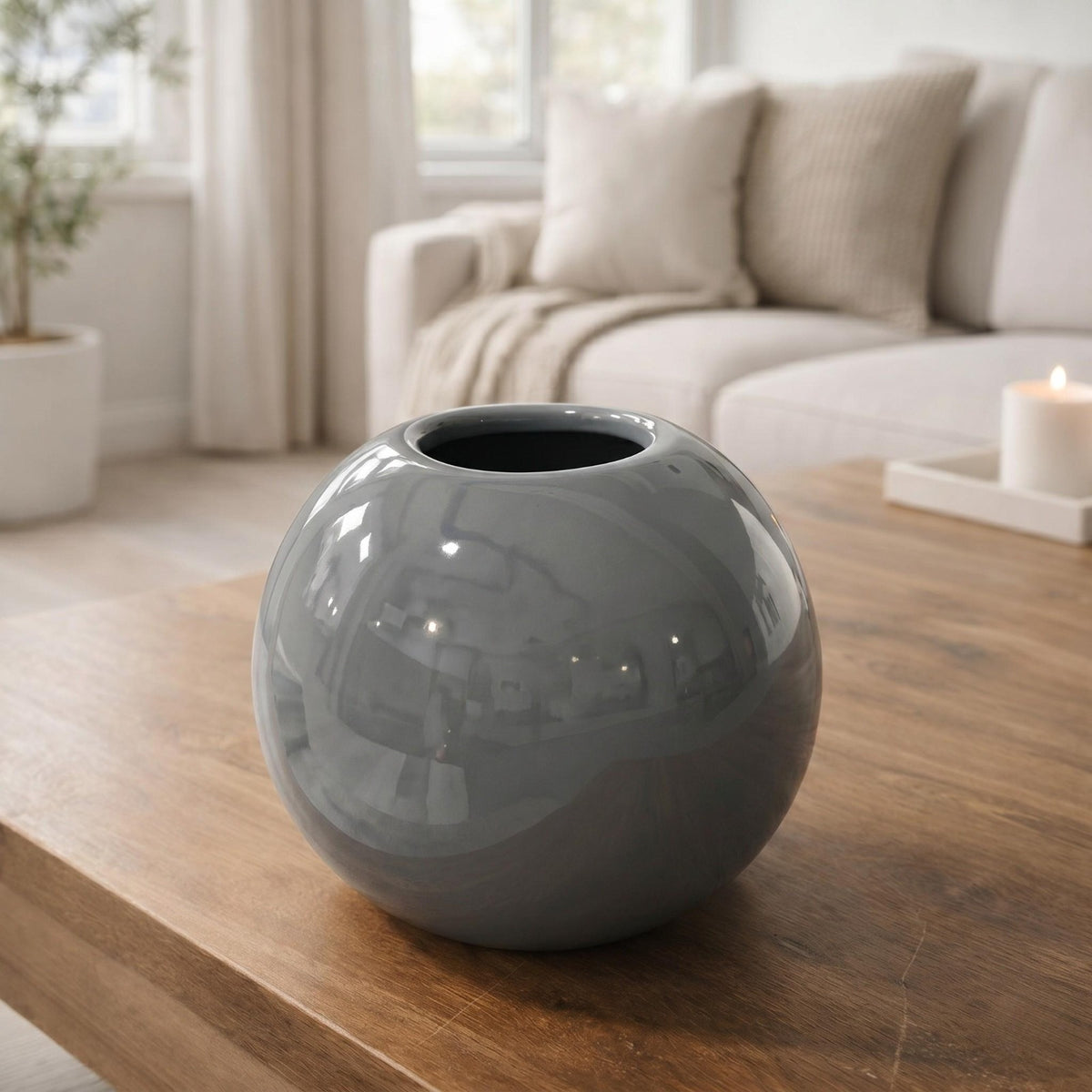 modern ceramic round plant pot minimalist indoor planter home décor – Pakistan