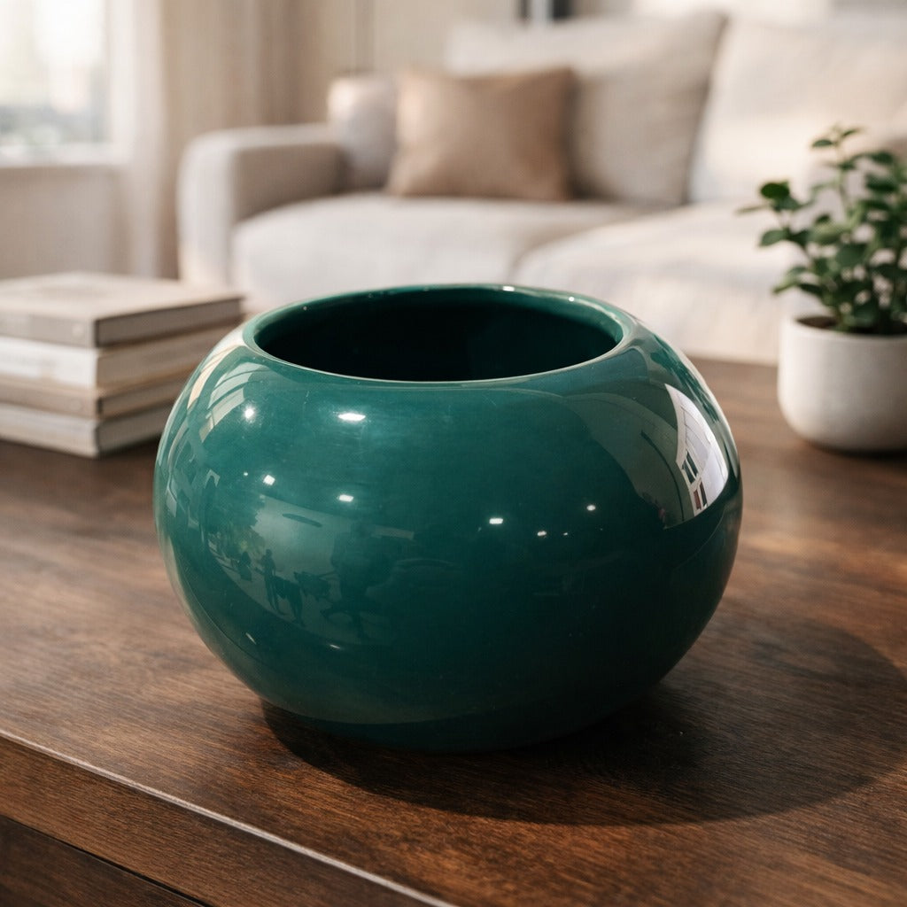 modern ceramic round plant pot minimalist indoor planter home décor – Pakistan