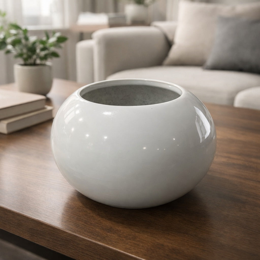 modern ceramic round plant pot minimalist indoor planter home décor – Pakistan