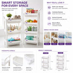 multipurpose storage rack organizer ventilated plastic basket shelf for kitchen bathroom and laundry
