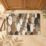 Pebble-pattern bathroom mat with corrected proportions