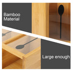Premium Bamboo Kitchen Utensil Organizer Holder
