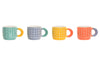 Premium Color Grid Ceramic Coffee Mugs | Modern Aesthetic Tea & Coffee Cups