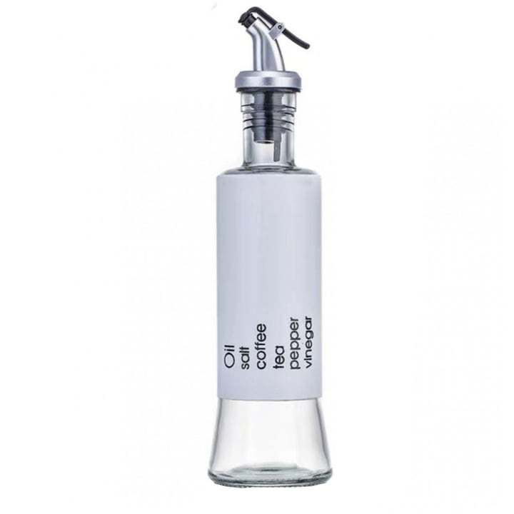 Steel & Glass Oil Seasoning Bottle 300ml | Kitchen Accessories