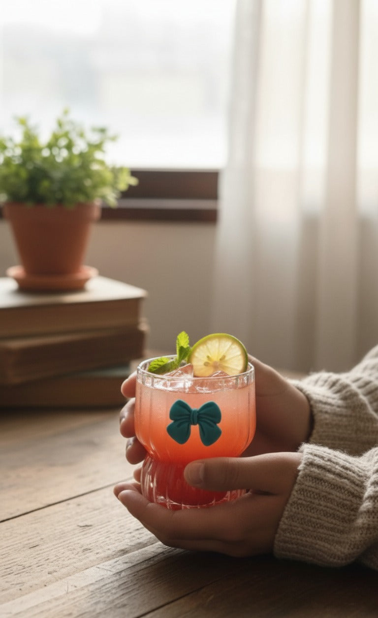 Ripple Bow Glass Coffee Mug