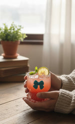 Ripple Bow Glass Coffee Mug