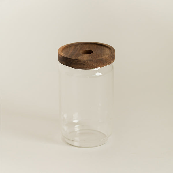 Acacia Wooden Lid Air TightStorage Jar | Glass Storage Container