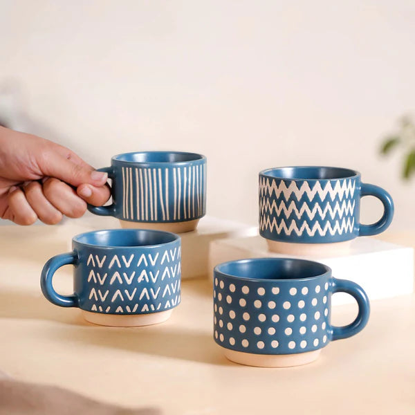 Ceramic Cups Tea & Coffee Mugs with Glossy Finish