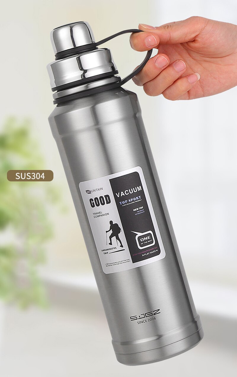 Sports Vacuum Insulated Water Bottle | Stainless Steel Thermos Flask - Home Hatch