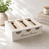 Vintage Wooden Cutlery Organizer Box with Drawer | Spoon, Fork & Knife Storage Holder