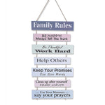 Family Rules Wall Hanging | Wall Décor | Home Décor - HomeHatchpk