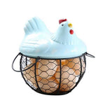 Egg Storage Basket With Ceramic Lid | Hen Basket - HomeHatchpk