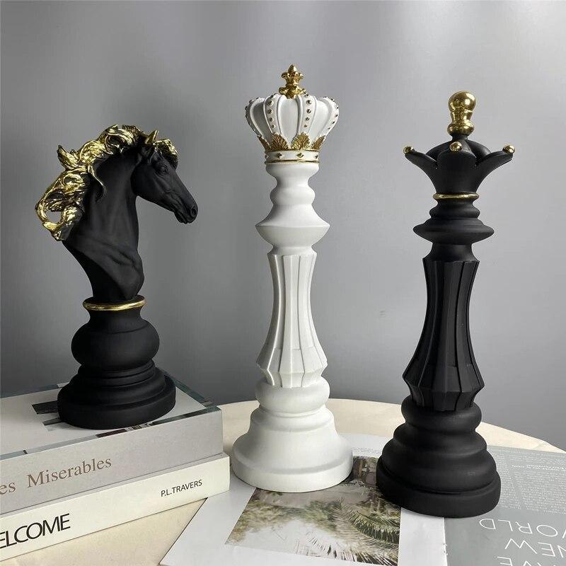 Buy Ornament Chess Piece Horse Black And Gold H 19 cm Online➤Modalyssa