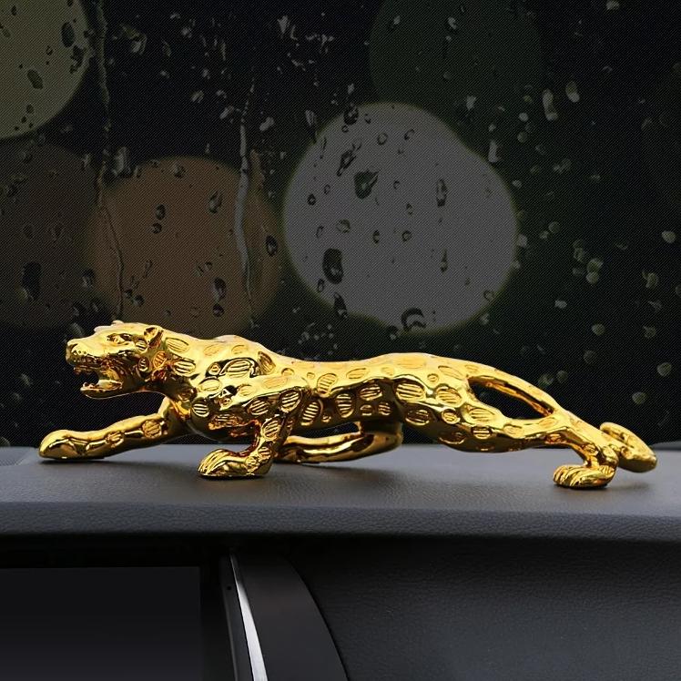 Golden Dotted Jaguar Statue | Figurine | Home Décor