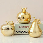 Golden Artificial Ceramic Decor Fruit | Centre Piece | Home Décor