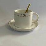 Heart Shape Cup With Saucer And Spoon - HomeHatchpk