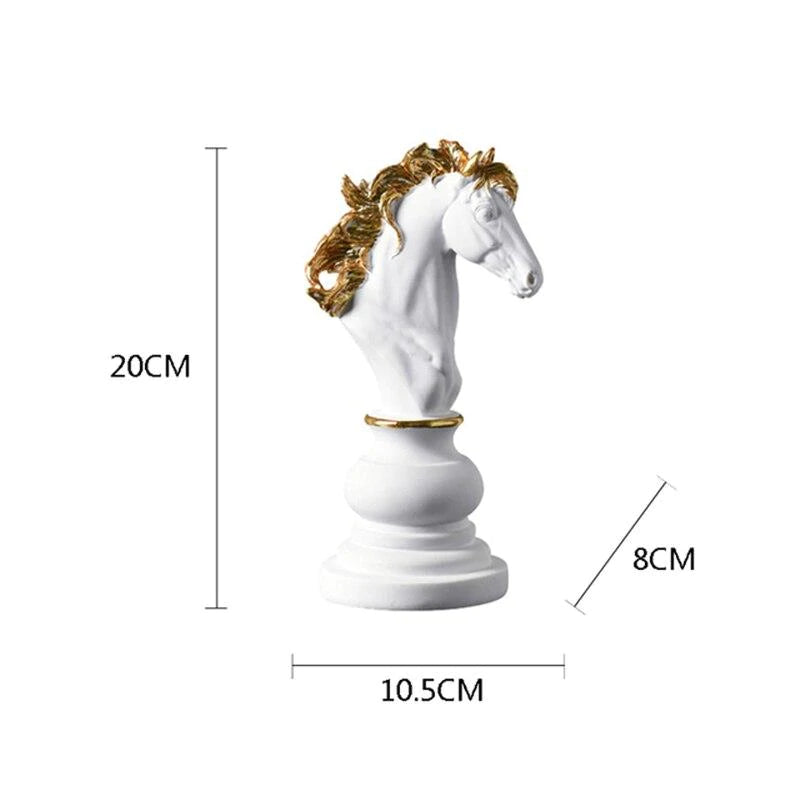 Buy Ornament Chess Piece Horse Black And Gold H 19 cm Online➤Modalyssa