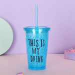 Frosty Ice Glass With Straw | Drinking Bottle | Kids Sippers - HomeHatchpk