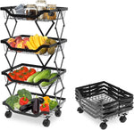 Foldable Multi Tier Storage Trolley