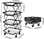 Foldable Multi Tier Storage Trolley