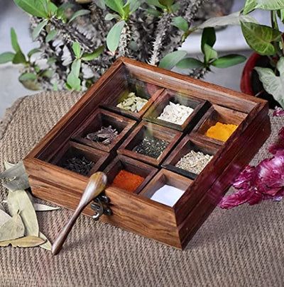 Sheesham Wooden Spice Box | Masala Box