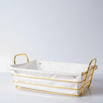 Rectangular Bread Basket With Fabric Lining - HomeHatchpk