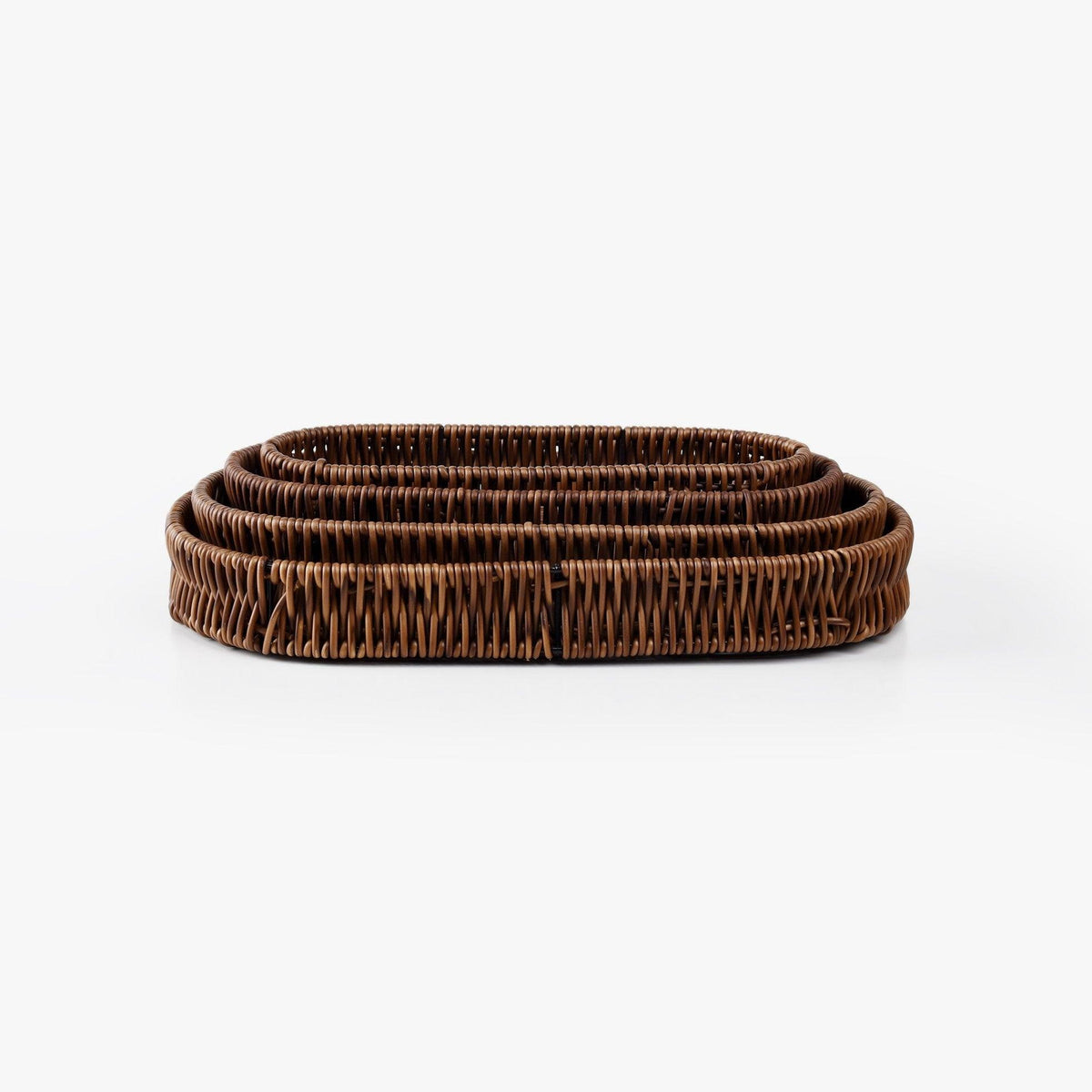 Oval Wicker Nested Basket - Set of Four - HomeHatchpk