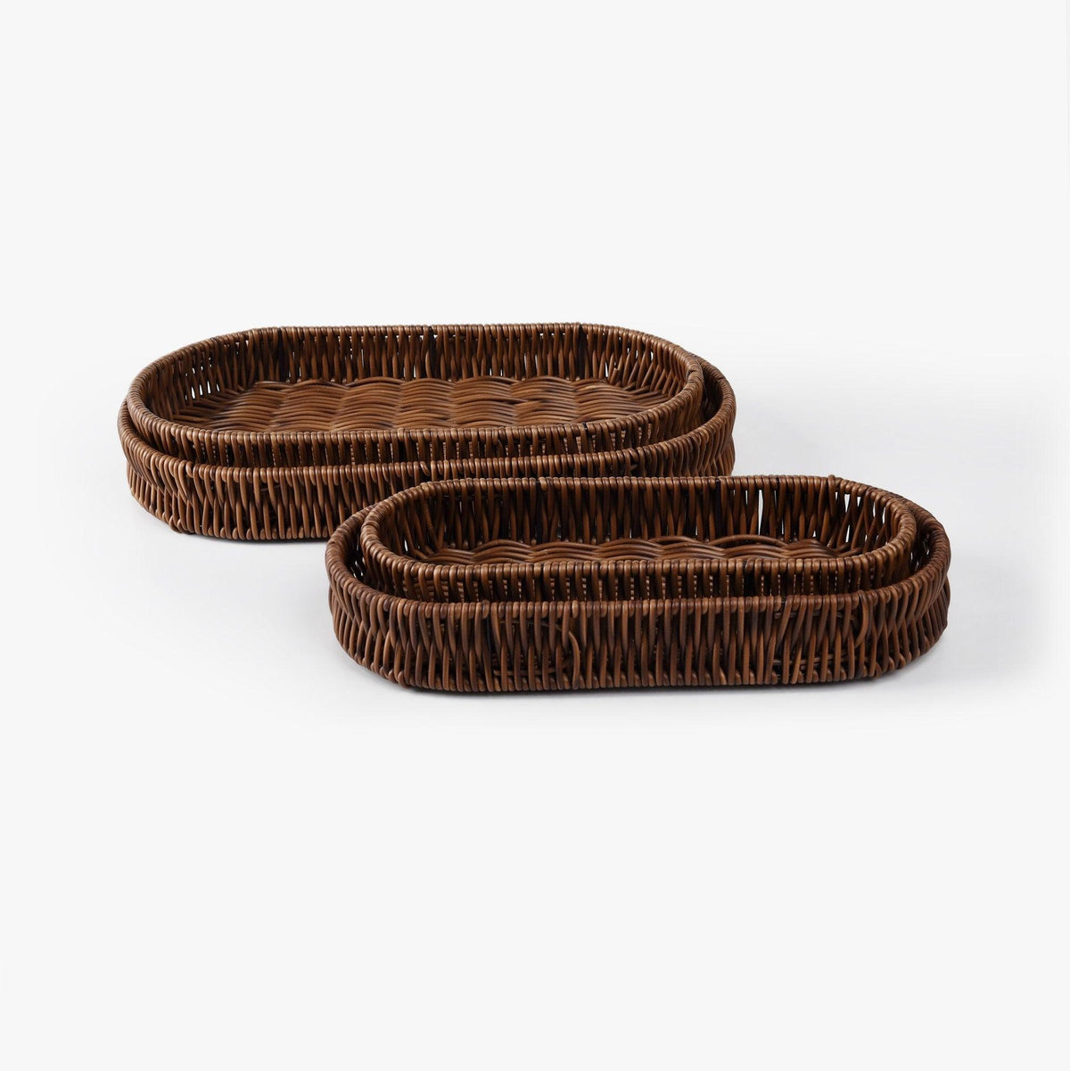 Oval Wicker Nested Basket - Set of Four - HomeHatchpk