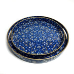  Blue Floral Pattern Design Serving Tray | Décor Tray