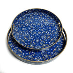  Blue Floral Pattern Design Serving Tray | Décor Tray