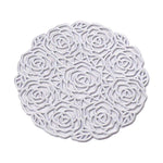 Rose Cut-out Non Slip PVC Drink Coasters | Set of 6 - HomeHatchpk