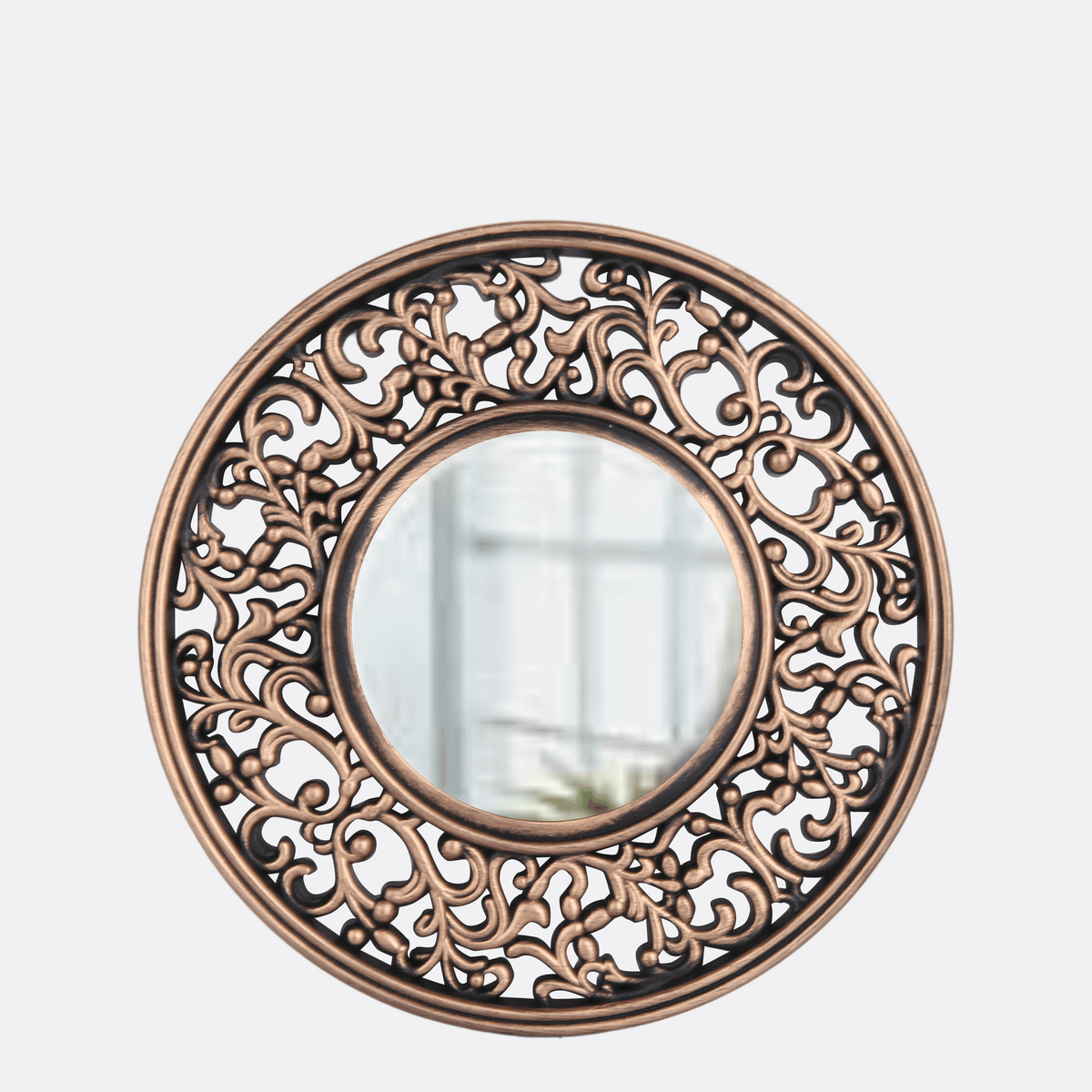 Black n Gold Floral Round Mirror Set | Wall Décor - HomeHatchpk