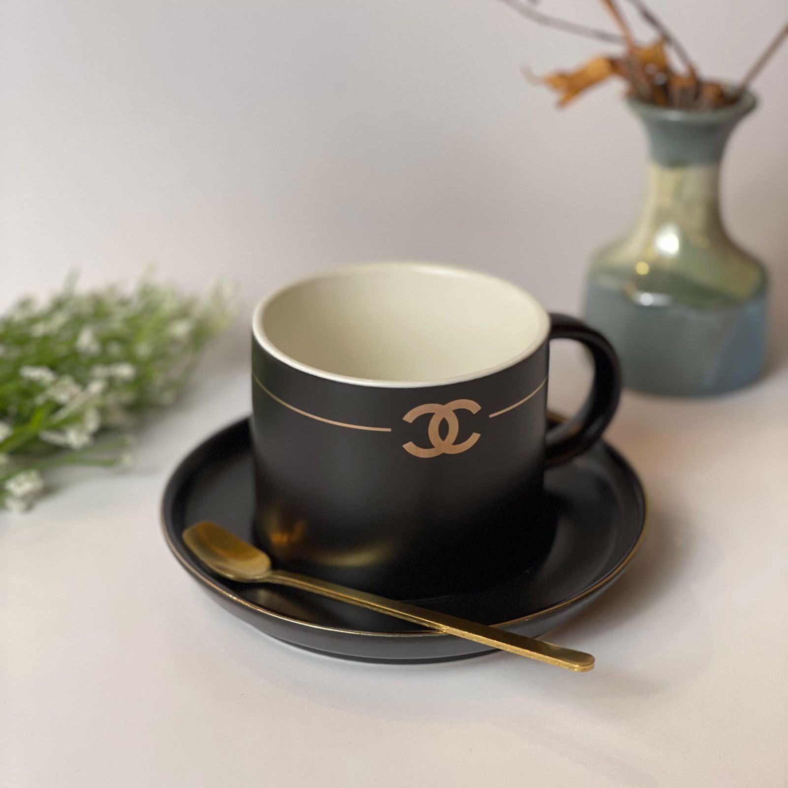 Chanel Cup With Saucer And Spoon