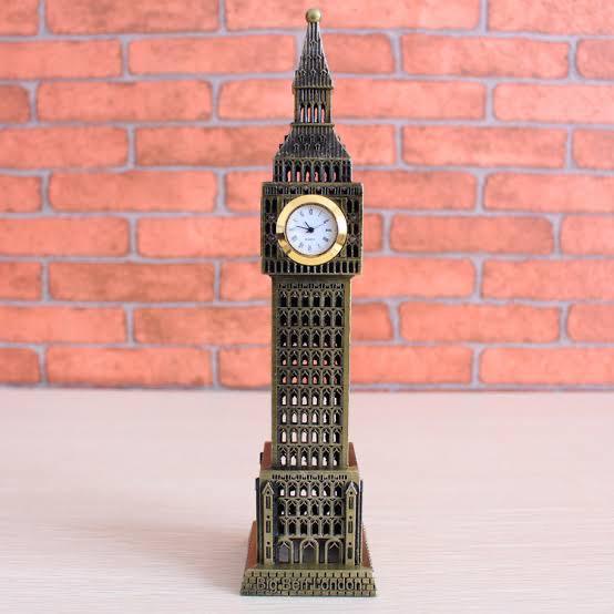 Big Ben Clock Tower Metal Model With Working Clock | Home Décor - HomeHatchpk