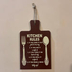 Kitchen Rules Plaque Wall Hanging | Wall Décor | Home Décor - HomeHatchpk