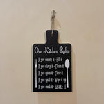 Kitchen Rules Plaque Wall Hanging | Wall Décor | Home Décor - HomeHatchpk